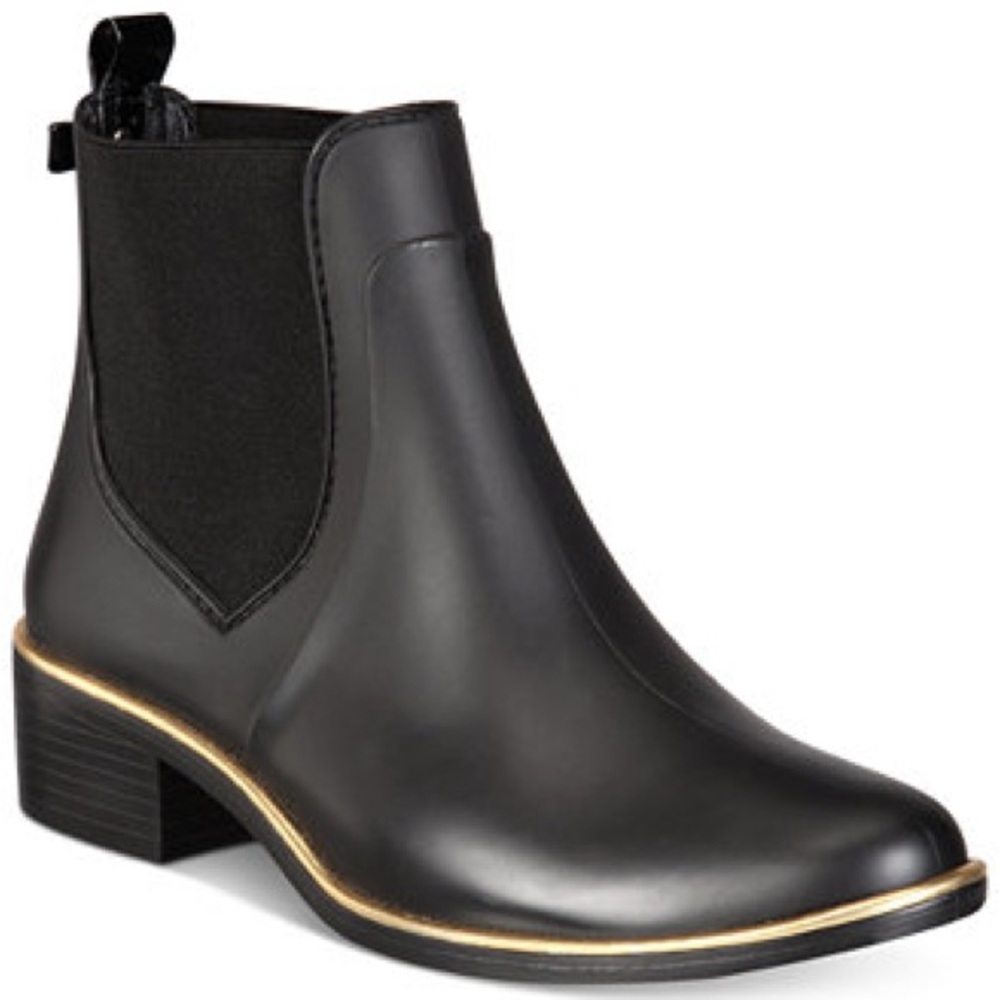 Kate Spade Black Sedgewick Chelsea Rain Booties
